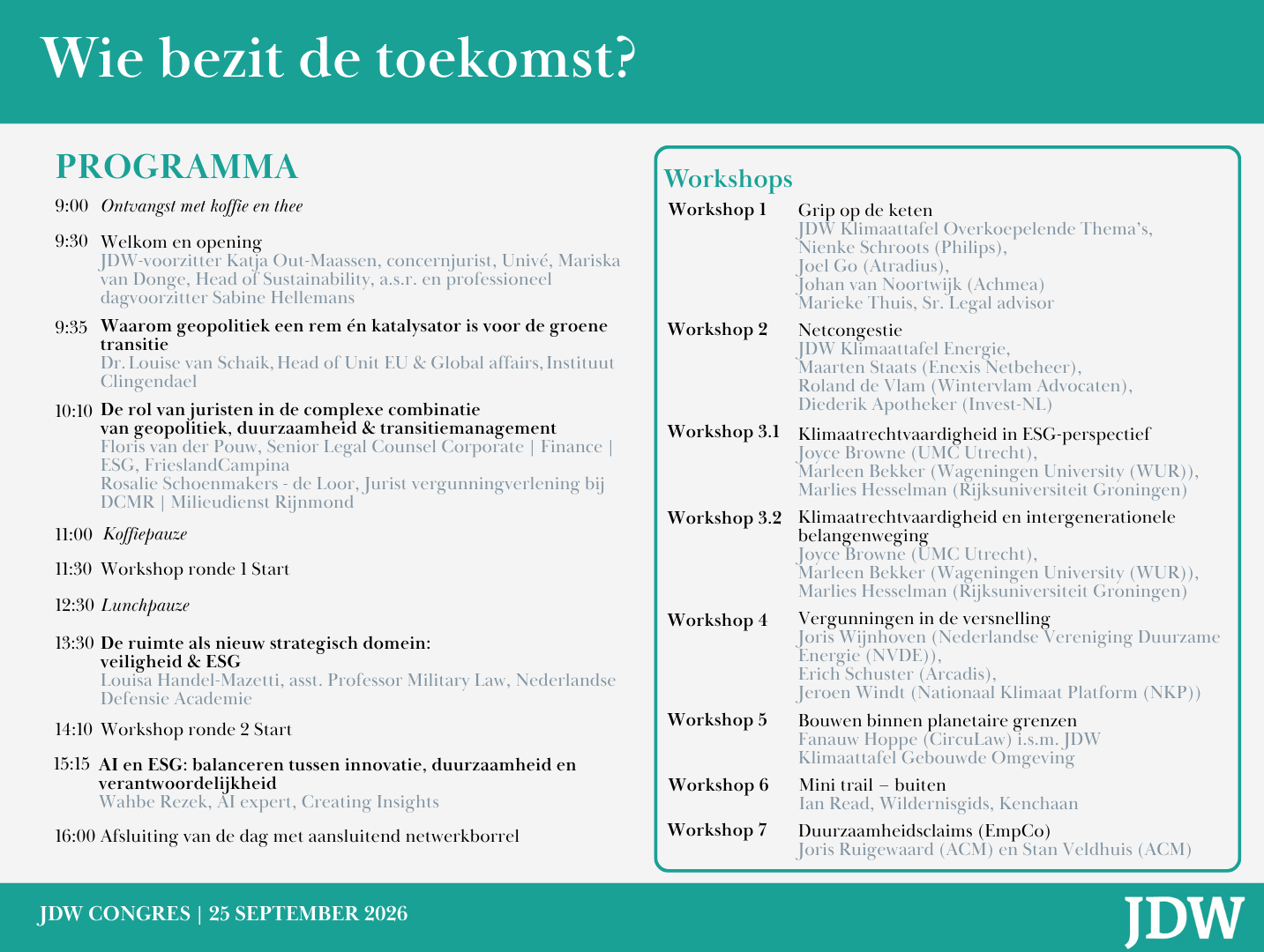 DEFJDW congres 2026 programma